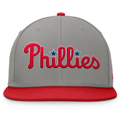 Philadelphia Phillies Clubhouse Dugout Fitted Hat Gray/Red