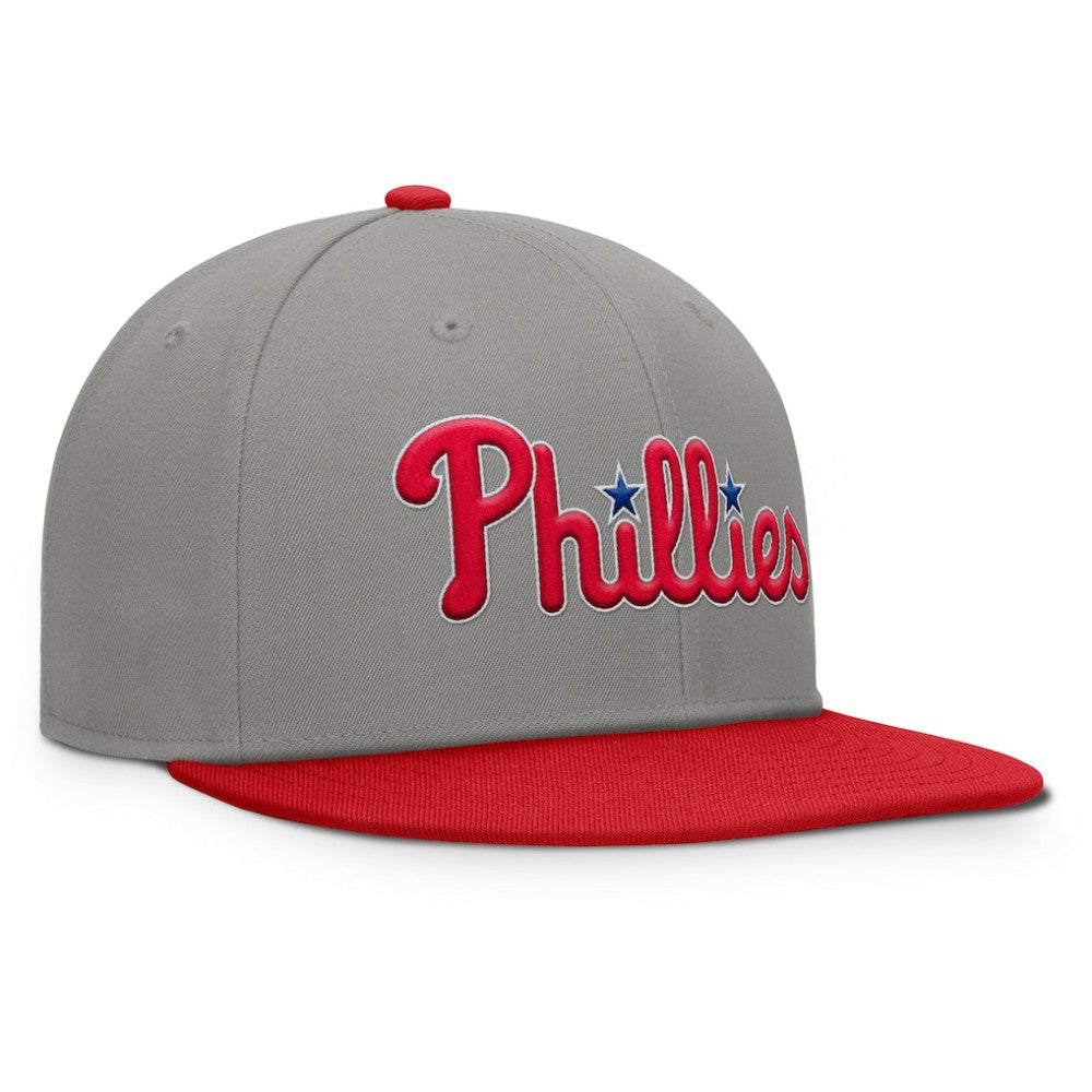 Philadelphia Phillies Clubhouse Dugout Fitted Hat Gray/Red