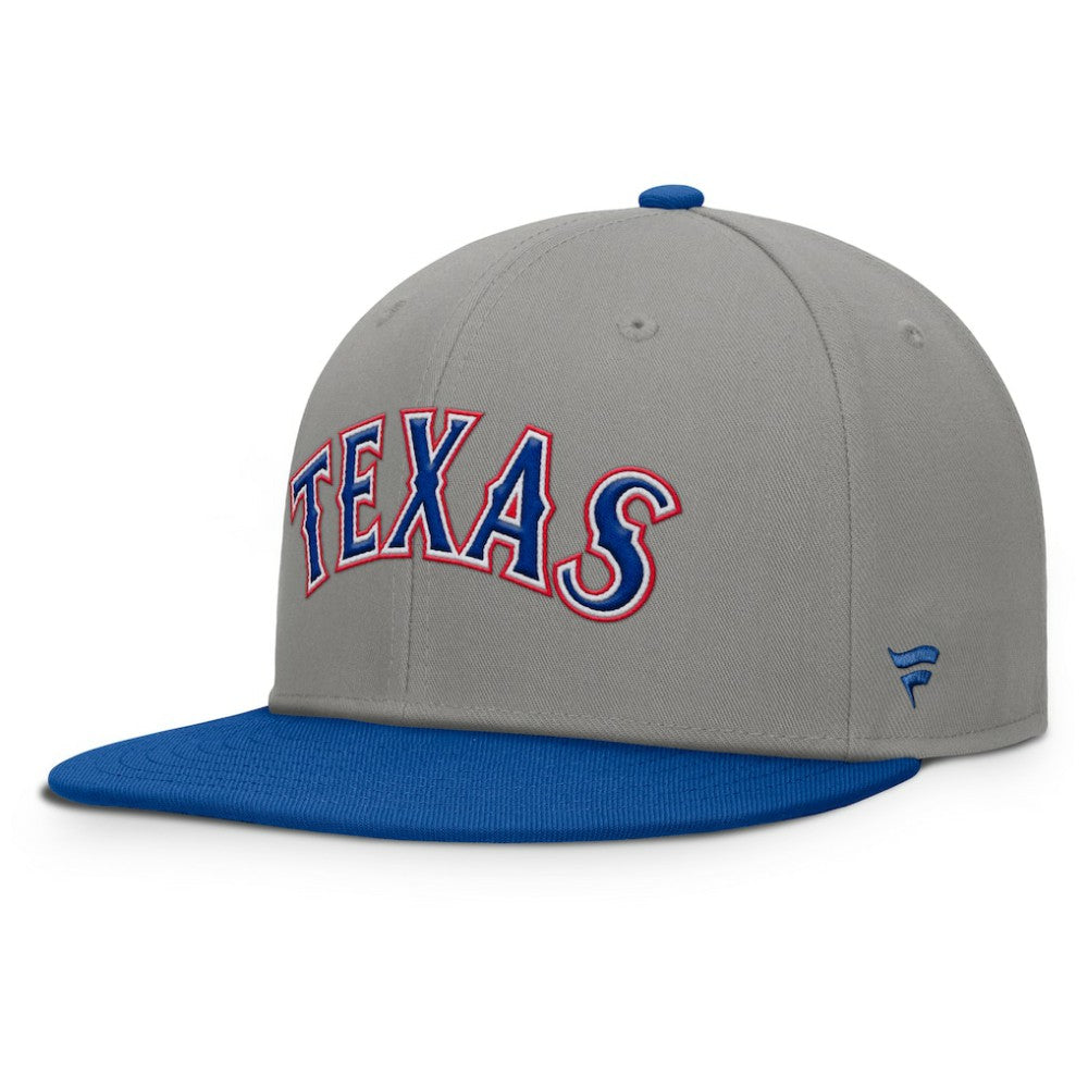 Texas Rangers Clubhouse Dugout Fitted Hat Gray/Royal