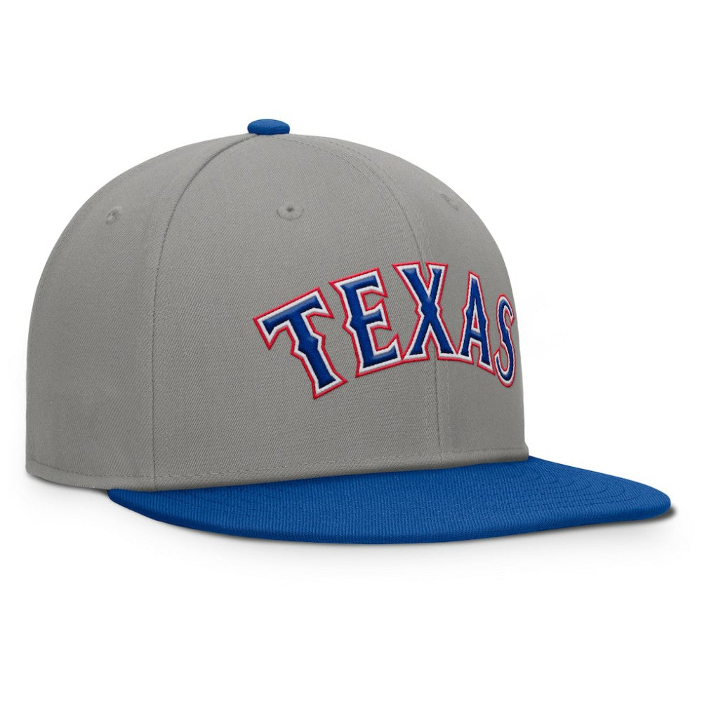 Texas Rangers Clubhouse Dugout Fitted Hat Gray/Royal