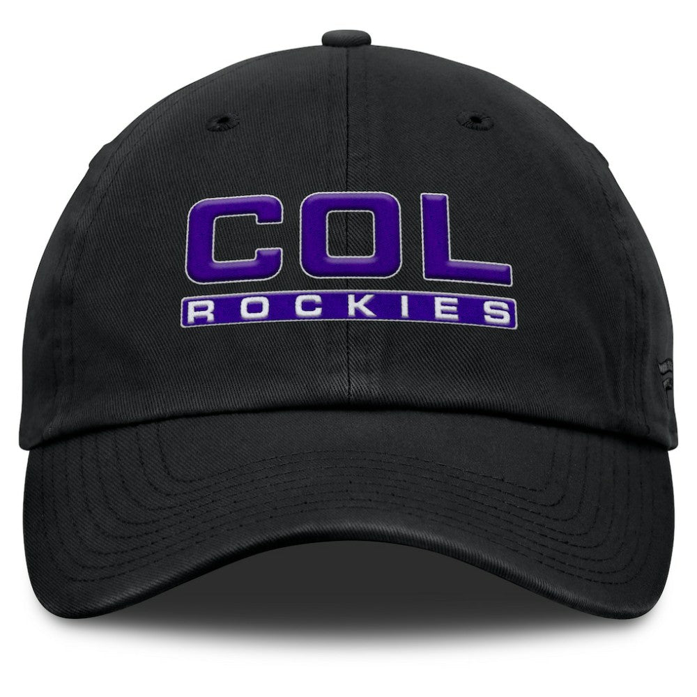 Colorado Rockies Women's Fly Out Adjustable Hat Black