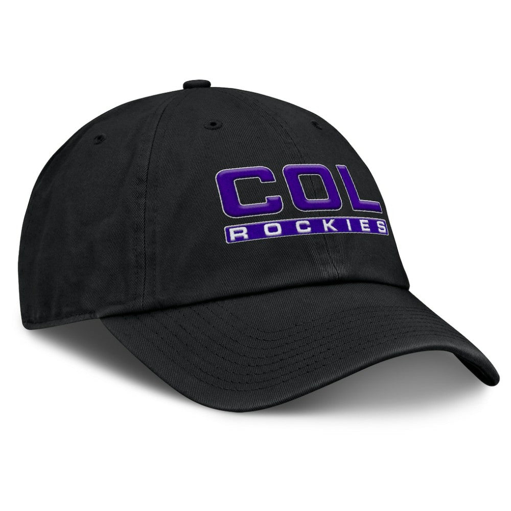 Colorado Rockies Women's Fly Out Adjustable Hat Black