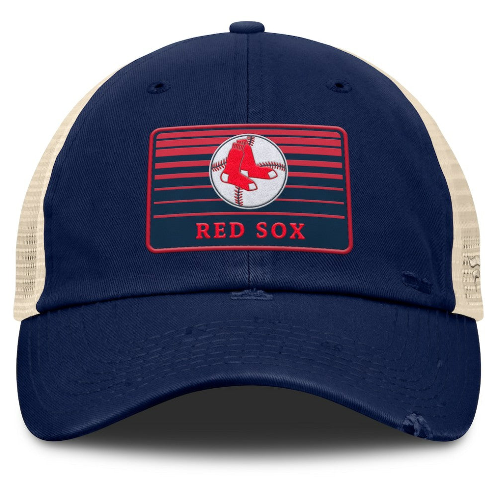 Boston Red Sox Cooperstown Collection Eastbound Mesh Adjustable Hat Navy/Natural