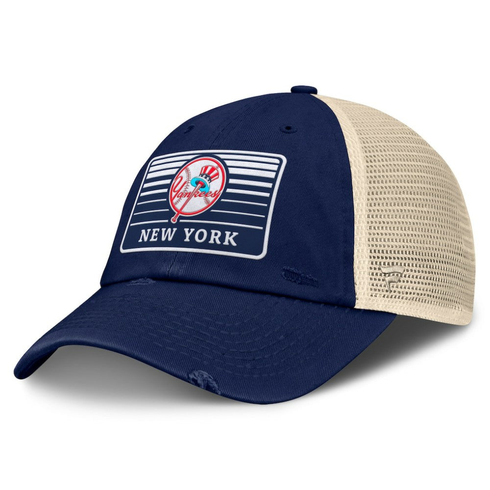 New York Yankees Cooperstown Collection Eastbound Mesh Adjustable Hat Navy/Natural