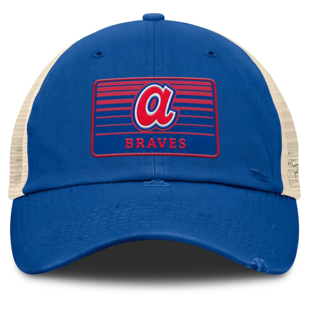 Atlanta Braves Cooperstown Collection Eastbound Mesh Adjustable Hat Royal/Natural