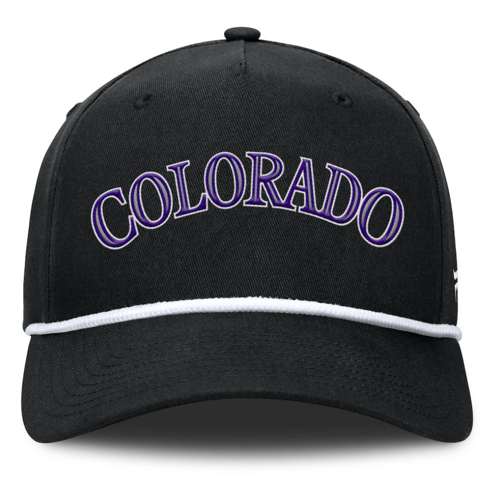 Colorado Rockies Clubhouse Foul Ball A-Frame Adjustable Hat Black