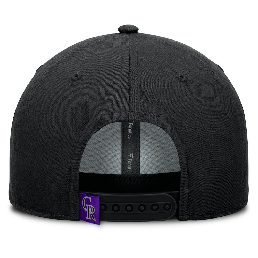 Colorado Rockies Clubhouse Foul Ball A-Frame Adjustable Hat Black