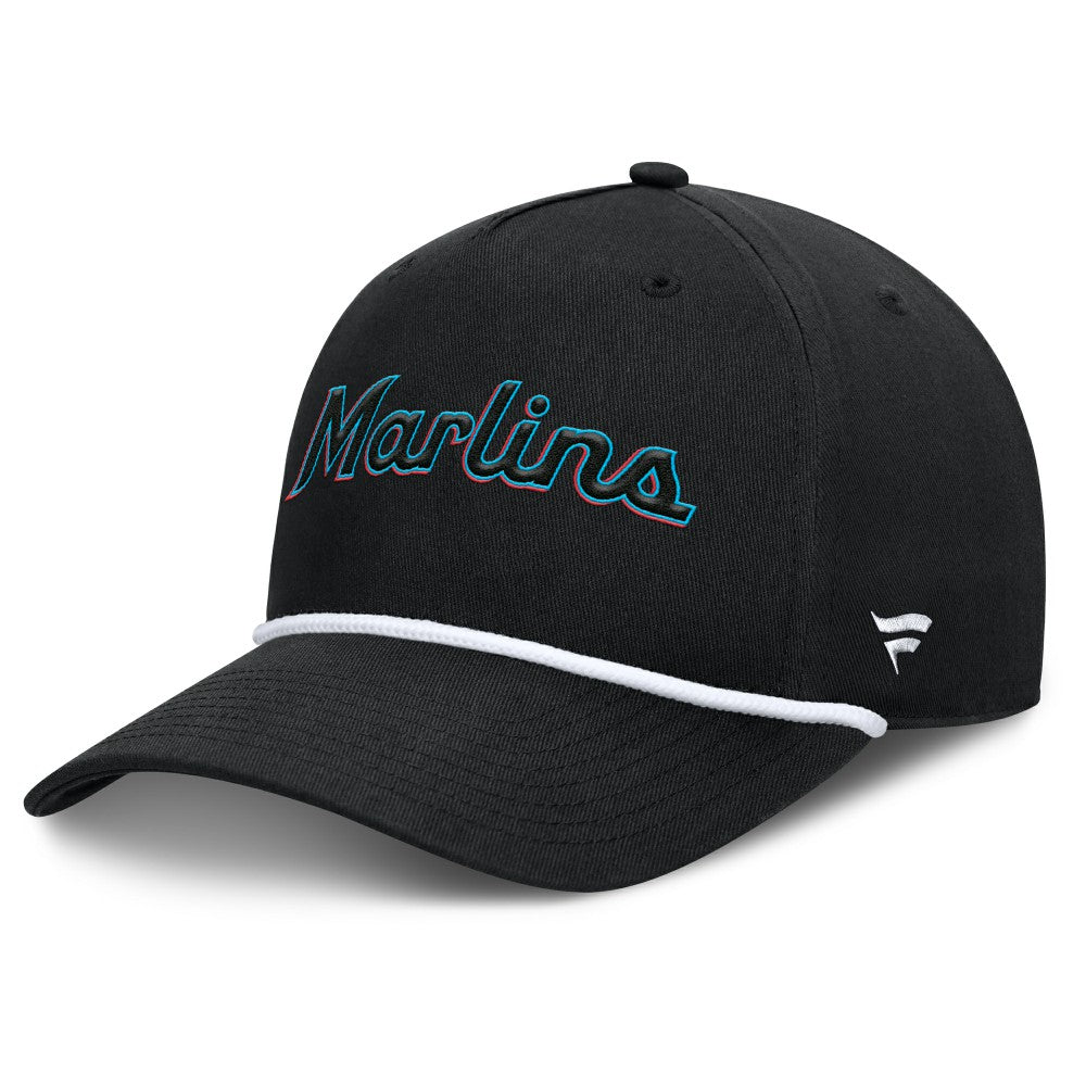 Miami Marlins Clubhouse Foul Ball A-Frame Adjustable Hat Black