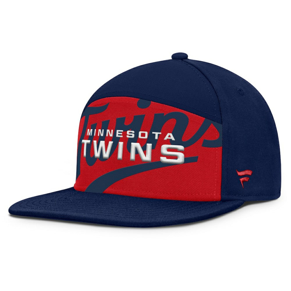 Minnesota Twins Clubhouse Splitter Snapback Hat Navy/Red