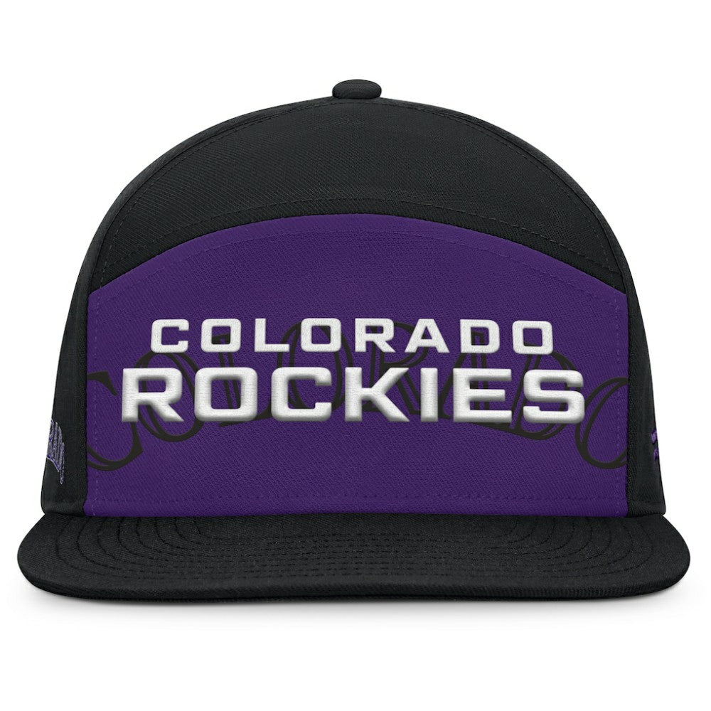 Colorado Rockies Clubhouse Splitter Snapback Hat Black/Purple