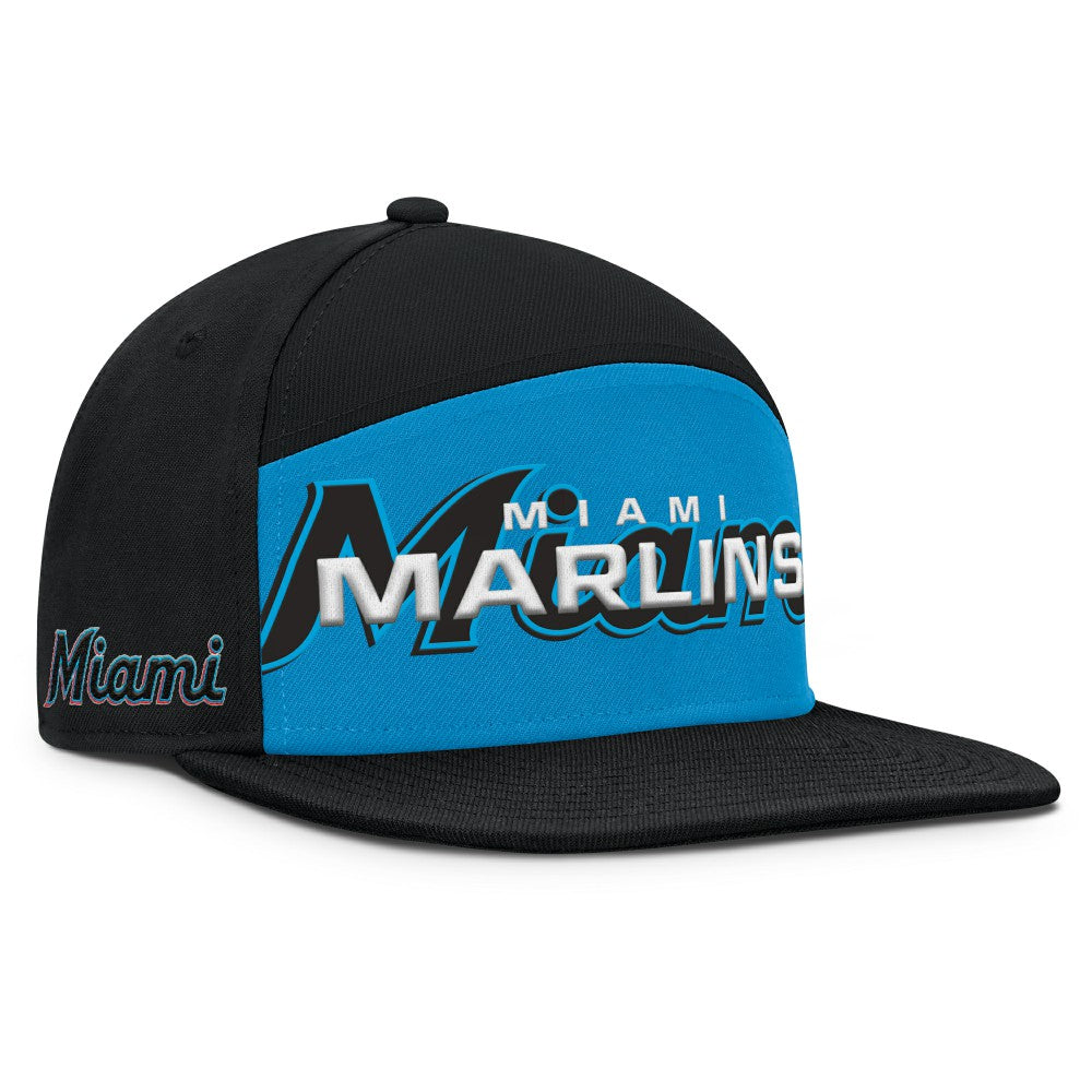 Miami Marlins Clubhouse Splitter Snapback Hat Black/Blue