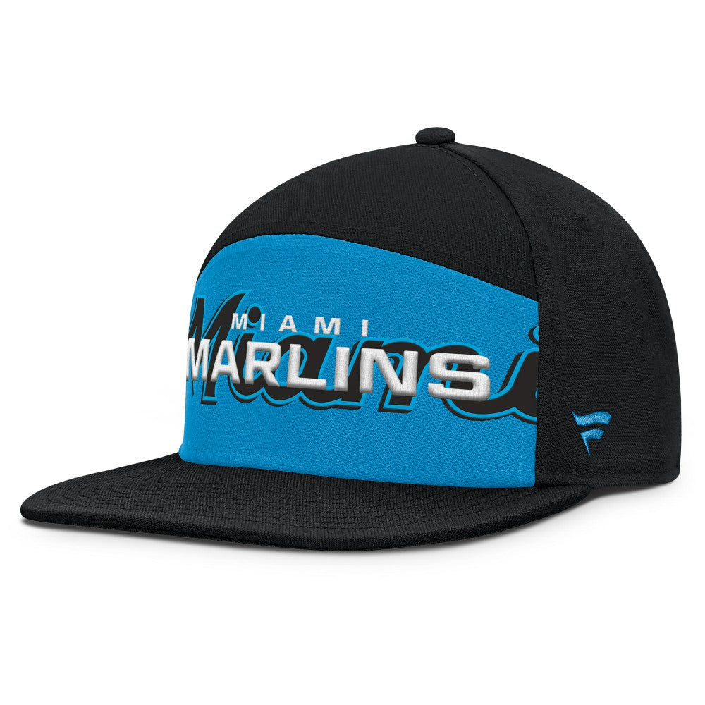 Miami Marlins Clubhouse Splitter Snapback Hat Black/Blue