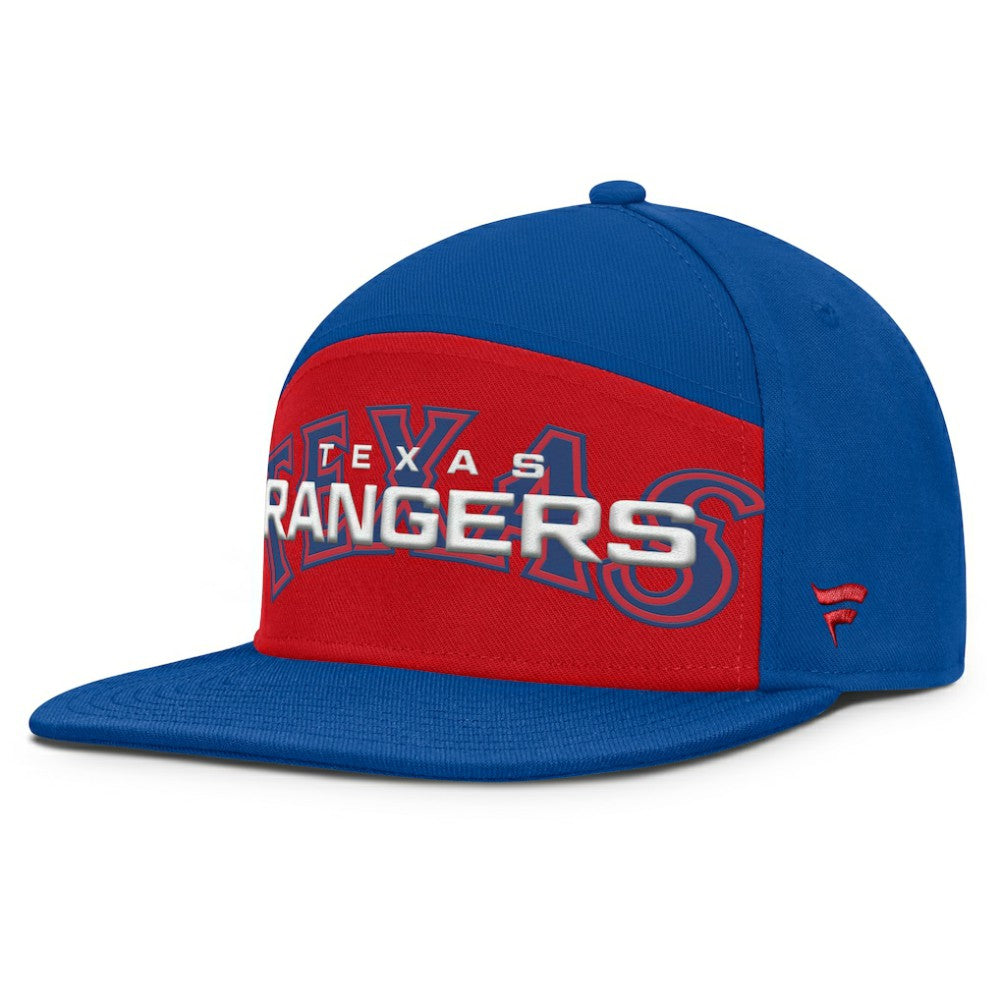 Texas Rangers Clubhouse Splitter Snapback Hat Royal/Red