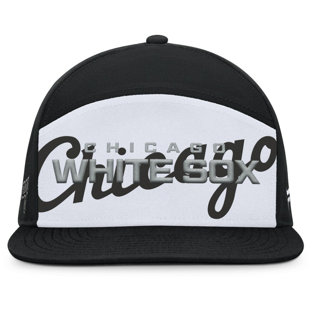 Chicago White Sox Clubhouse Splitter Snapback Hat Black/White