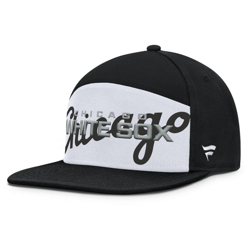 Chicago White Sox Clubhouse Splitter Snapback Hat Black/White