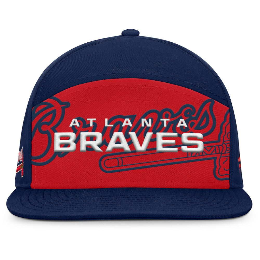 Atlanta Braves Clubhouse Splitter Snapback Hat Navy/Red
