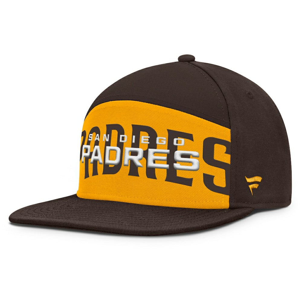San Diego Padres Clubhouse Splitter Snapback Hat Brown/Gold