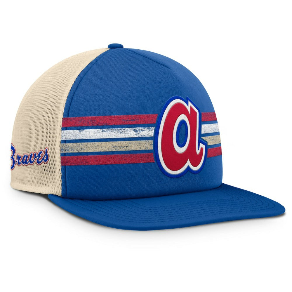 Atlanta Braves Cooperstown Collection Powers Snapback Hat Royal/Natural
