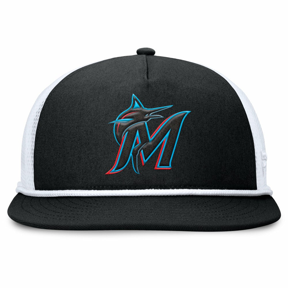Miami Marlins Clubhouse Change Up Snapback Hat Black/White