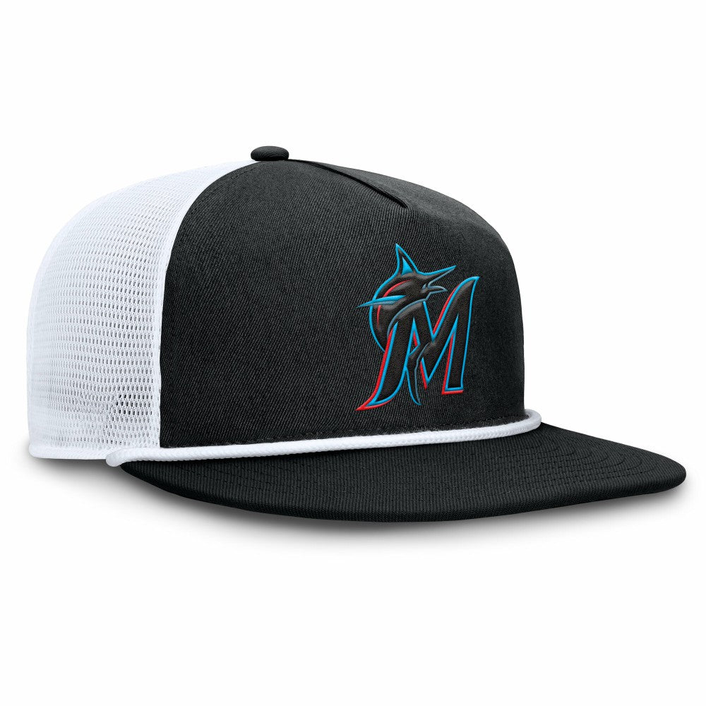 Miami Marlins Clubhouse Change Up Snapback Hat Black/White