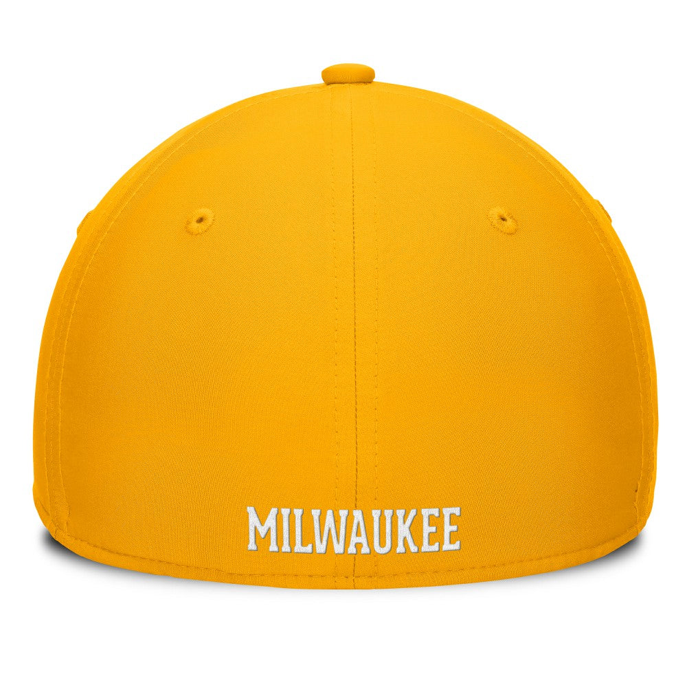 Milwaukee Brewers Core Flex Hat Gold