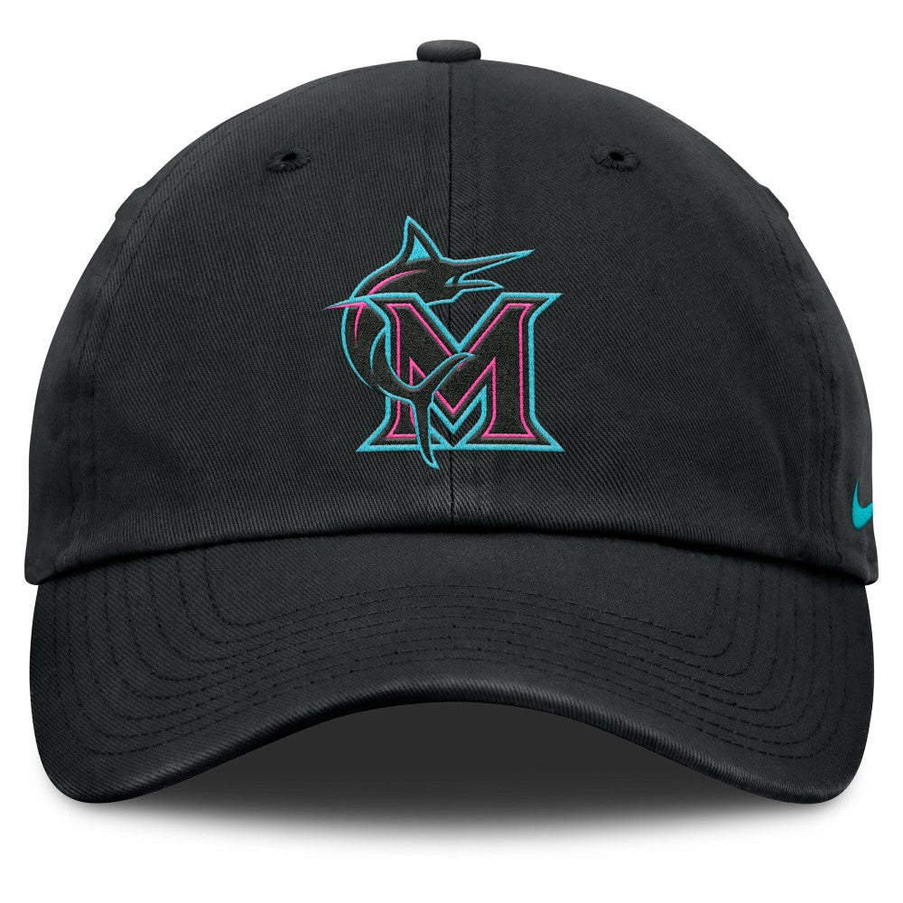 Miami Marlins Unisex 2025 City Connect Club Adjustable Hat Black | Nike