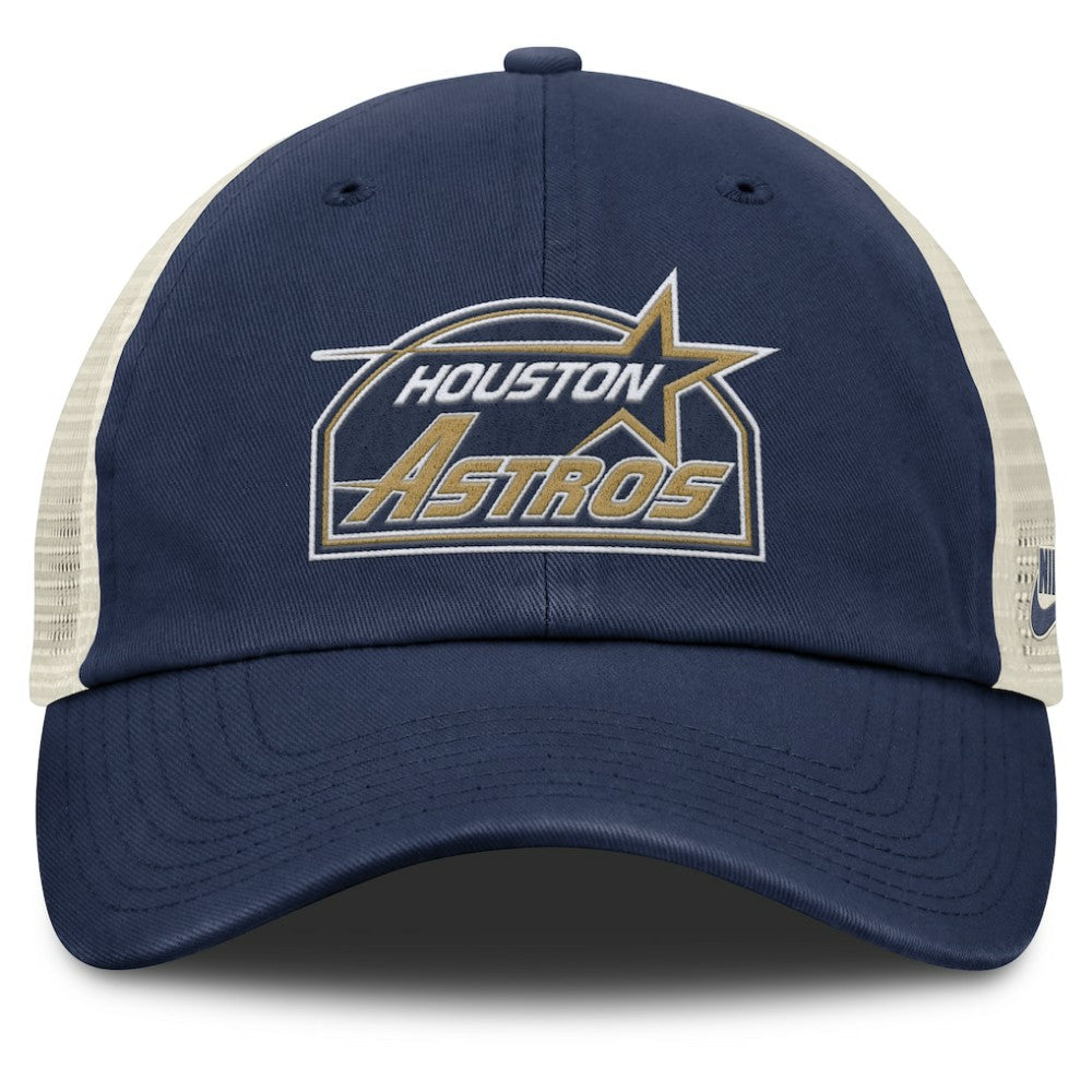 Houston Astros Cooperstown Collection Club Trucker Adjustable Hat Navy/Natural | Nike