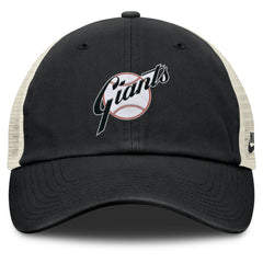 San Francisco Giants Cooperstown Collection Club Trucker Adjustable Hat Black/Natural | Nike