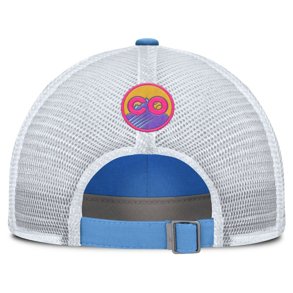 Colorado Rockies Unisex 2025 City Connect Club Adjustable Trucker Hat Light Blue/White | Nike
