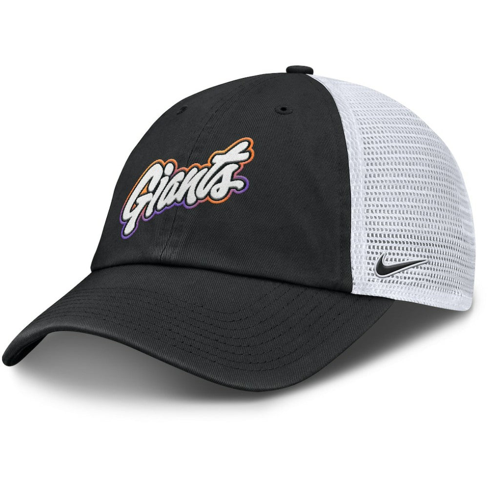 San Francisco Giants Unisex 2025 City Connect Club Adjustable Trucker Hat  Black/White | Nike