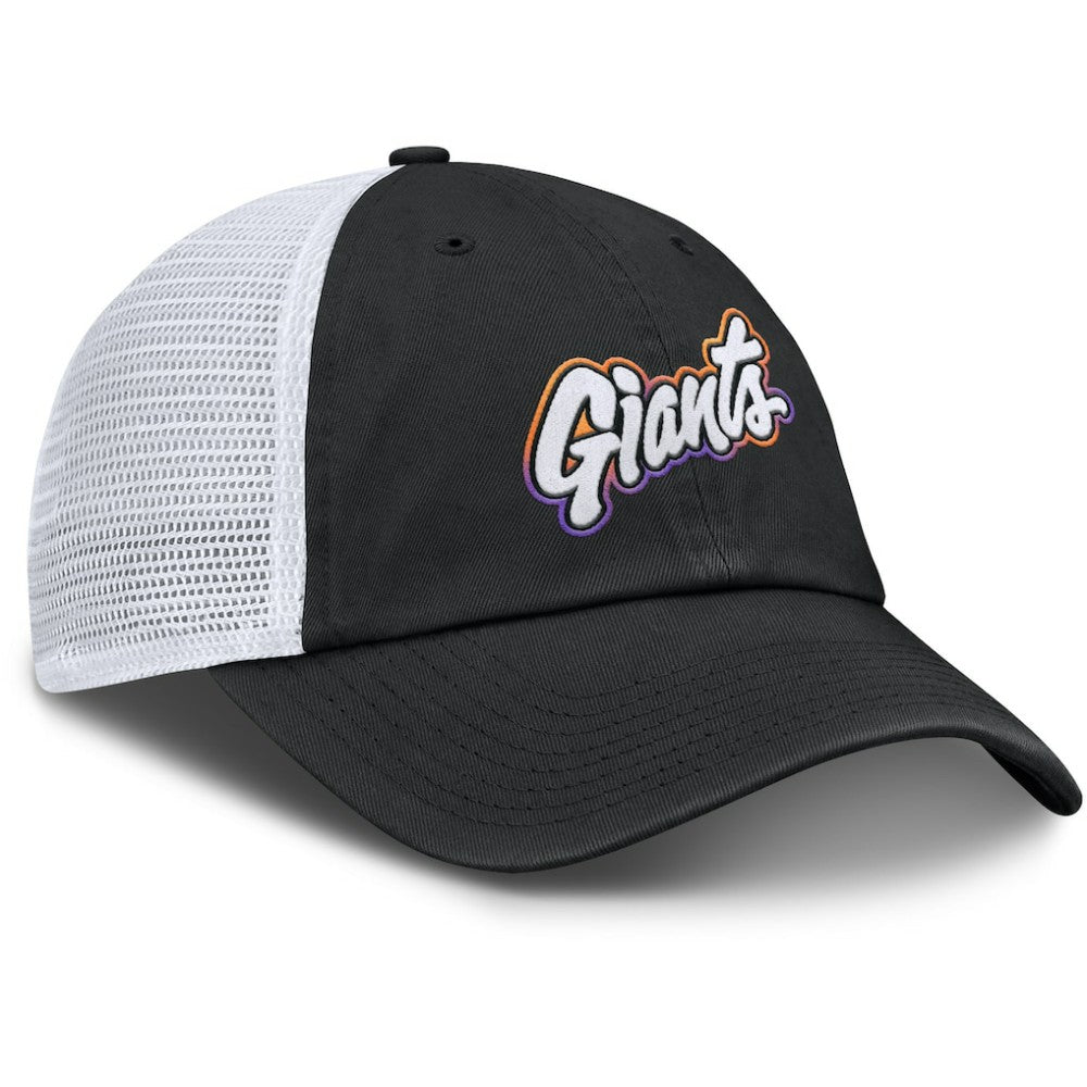 San Francisco Giants Unisex 2025 City Connect Club Adjustable Trucker Hat  Black/White | Nike