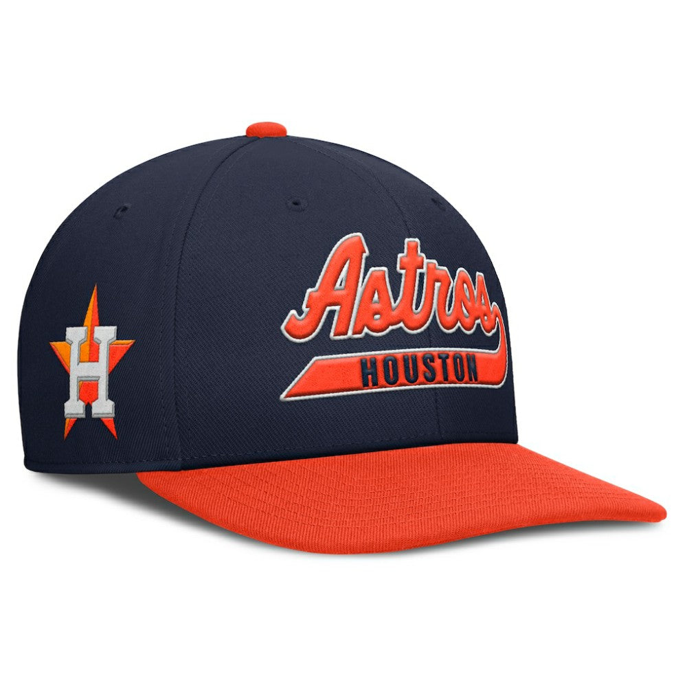 Houston Astros Pro Performance Snapback Hat Navy/Orange | Nike