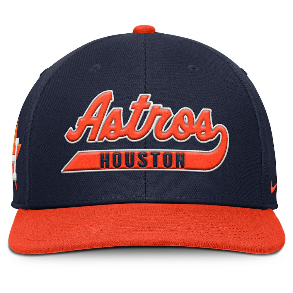 Houston Astros Pro Performance Snapback Hat Navy/Orange | Nike