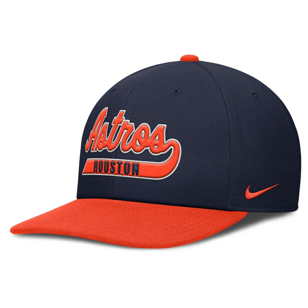 Houston Astros Pro Performance Snapback Hat Navy/Orange | Nike