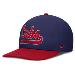 Chicago Cubs Pro Performance Snapback Hat Royal/Red | Nike