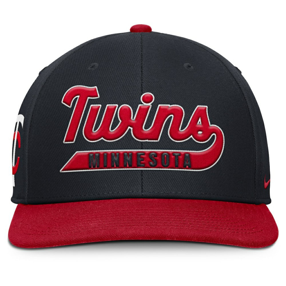 Minnesota Twins Pro Performance Snapback Hat Navy/Red | Nike
