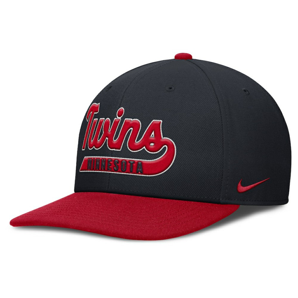Minnesota Twins Pro Performance Snapback Hat Navy/Red | Nike