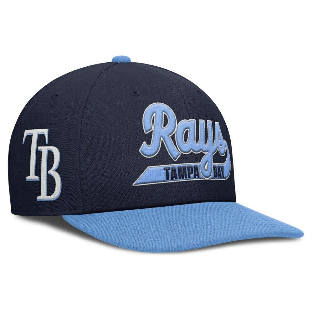 Tampa Bay Rays Pro Performance Snapback Hat Navy/Light Blue | Nike