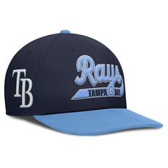 Tampa Bay Rays Pro Performance Snapback Hat Navy/Light Blue | Nike