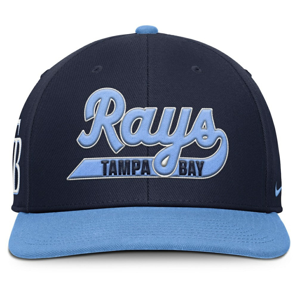 Tampa Bay Rays Pro Performance Snapback Hat Navy/Light Blue | Nike