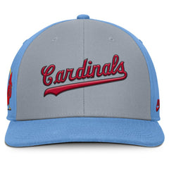 St. Louis Cardinals Pro Performance Snapback Hat Gray/Light Blue | Nike
