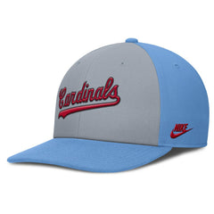 St. Louis Cardinals Pro Performance Snapback Hat Gray/Light Blue | Nike