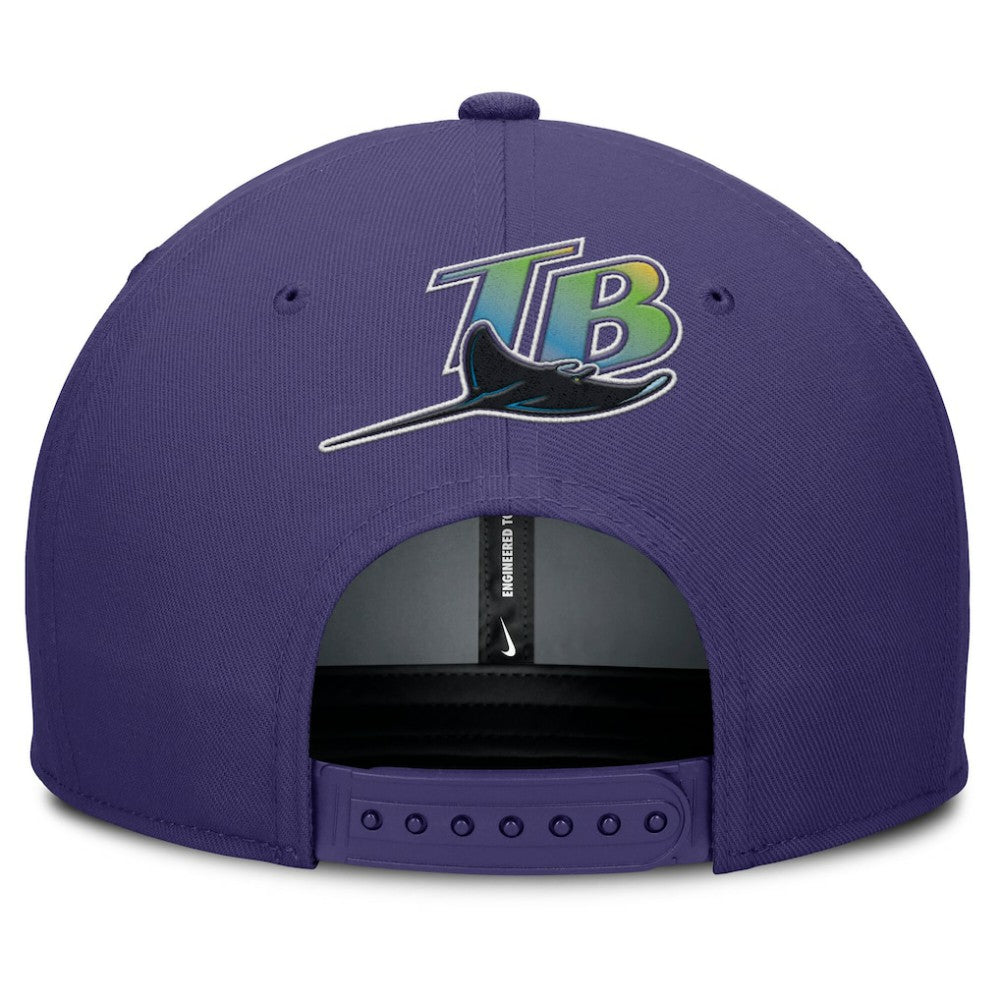 Tampa Bay Rays Pro Performance Snapback Hat Gray/Purple | Nike