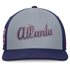 Atlanta Braves Pro Performance Snapback Hat Gray/Royal | Nike