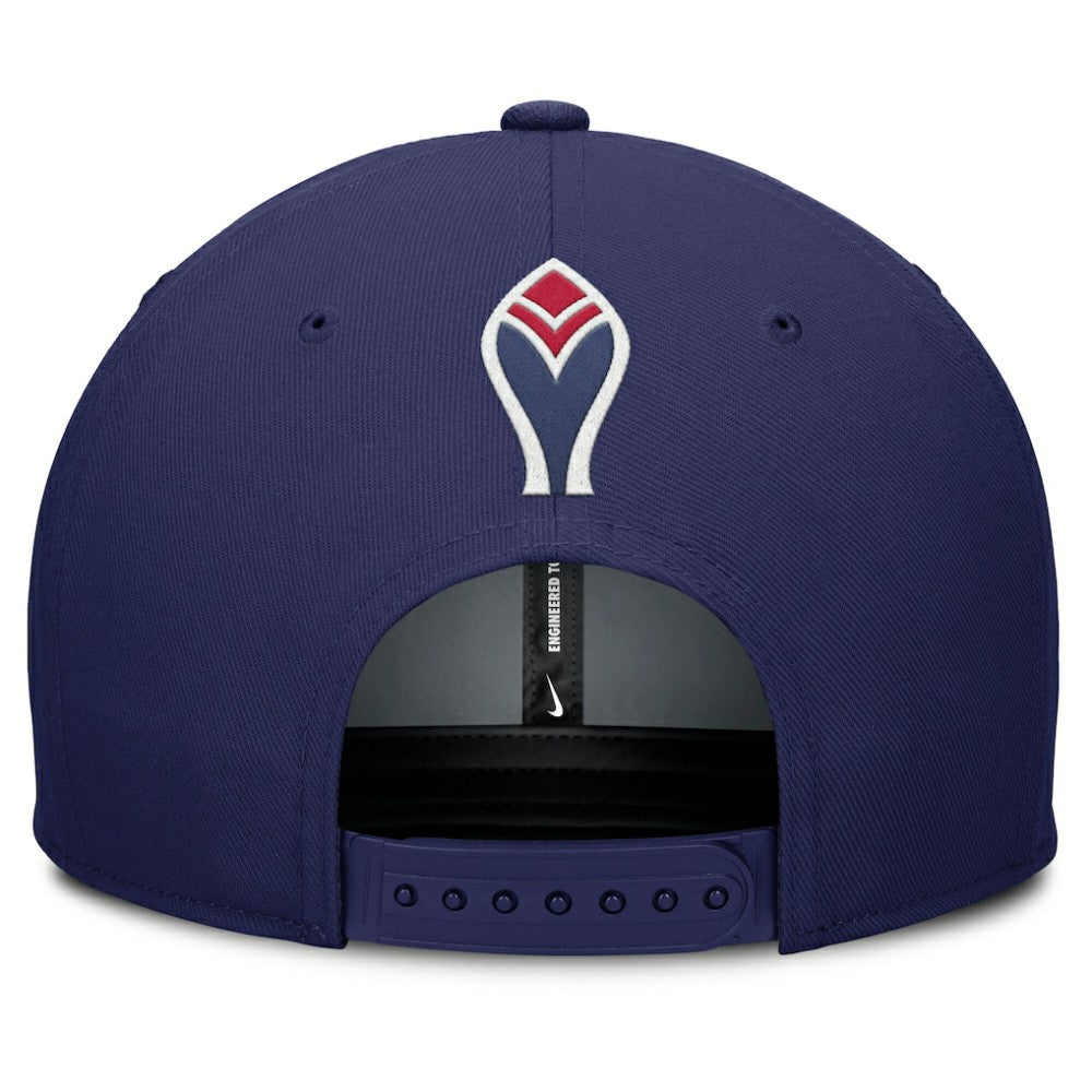 Atlanta Braves Pro Performance Snapback Hat Gray/Royal | Nike