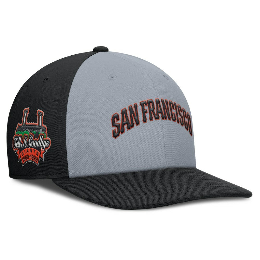 San Francisco Giants Pro Performance Snapback Hat Gray/Black | Nike