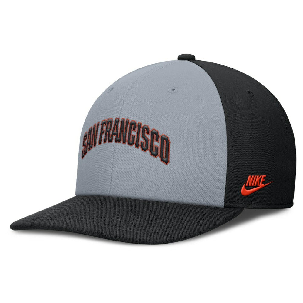 San Francisco Giants Pro Performance Snapback Hat Gray/Black | Nike