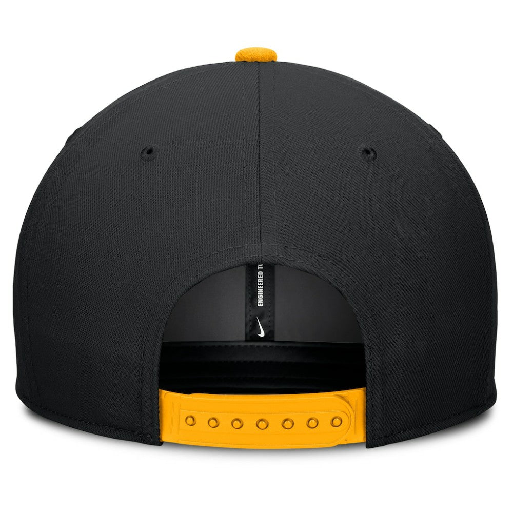 Pittsburgh Pirates Pro Performance Snapback Hat Black/Gold | Nike