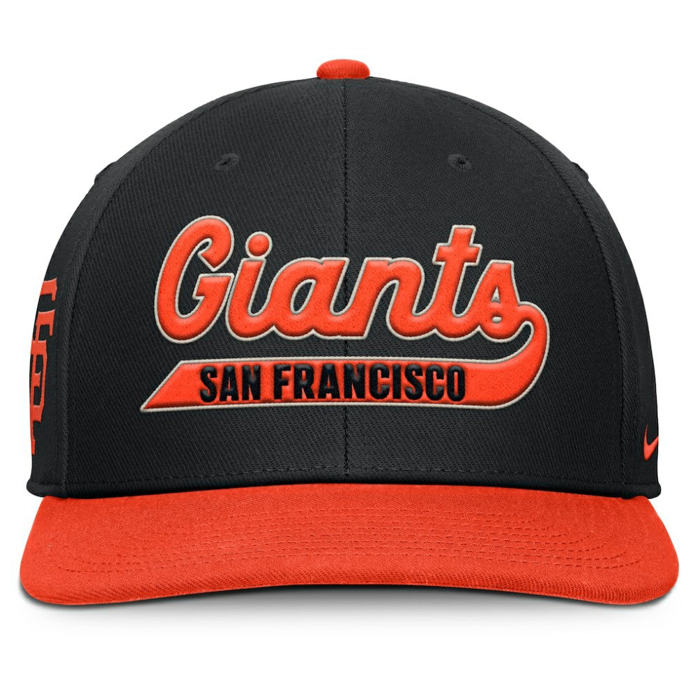 San Francisco Giants Pro Performance Snapback Hat Black/Orange | Nike