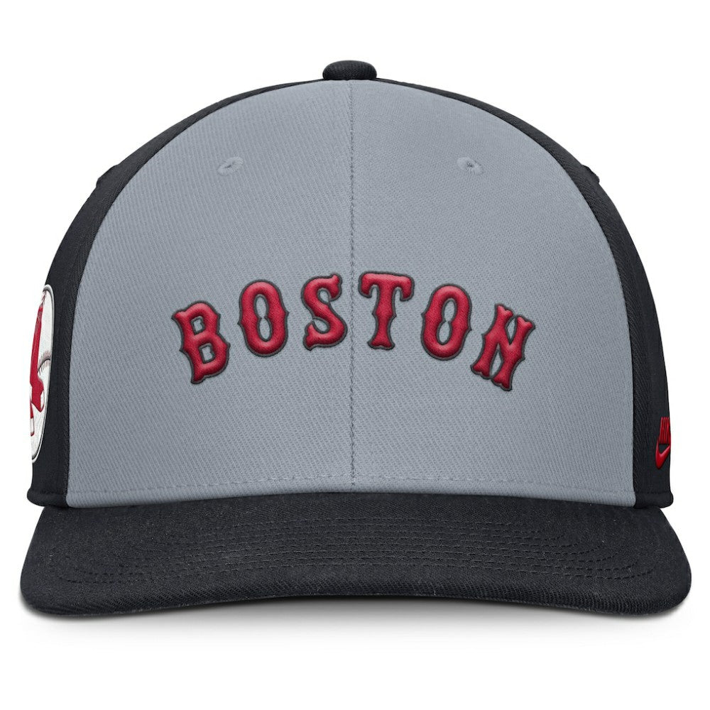 Boston Red Sox Pro Performance Snapback Hat Gray/Navy | Nike